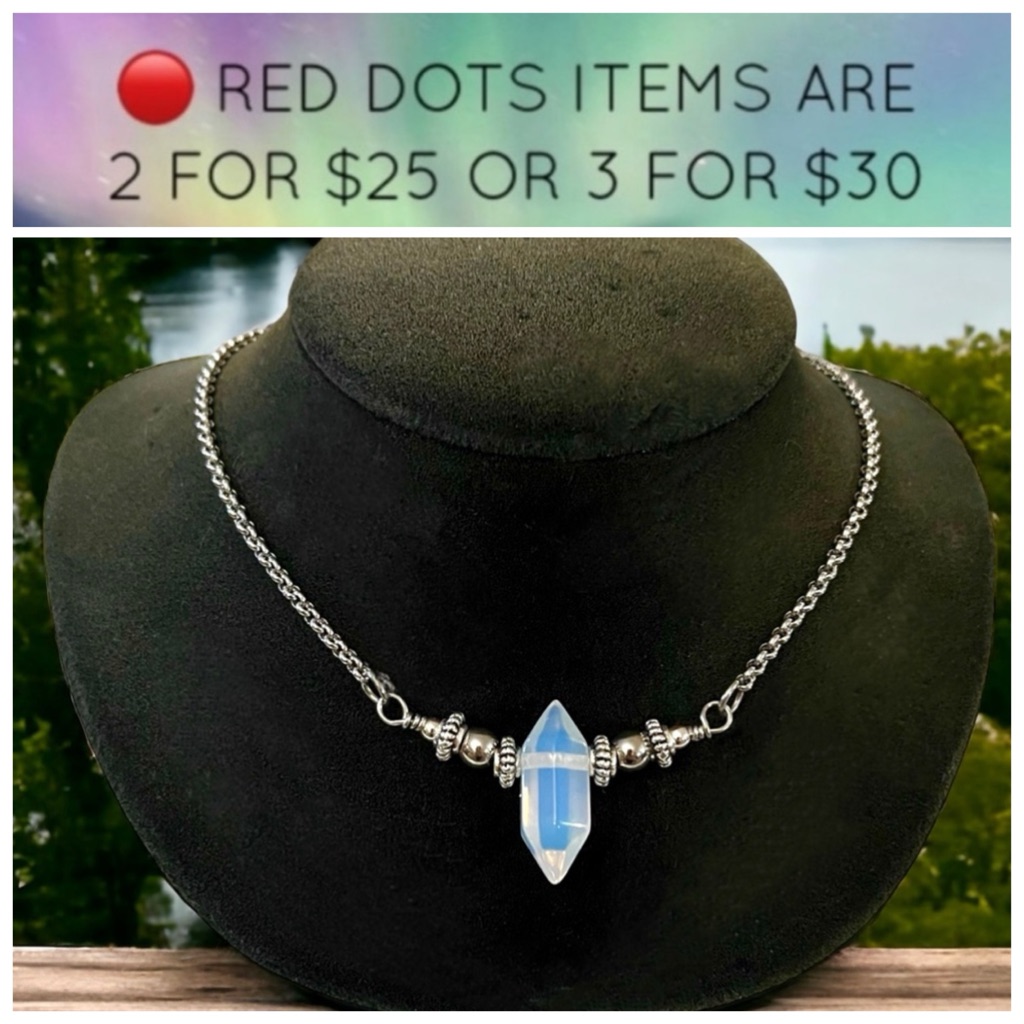 Handmade Double Terminated Fluorite Crystal Stone Adjustable Choker Necklace 20$
